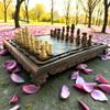 14.2" Handmade Walnut Chess Set  Carved Staunton Pieces & Polished Board | Elegant Wooden Game Set for Adults | Gift for Men, Anniversary, Christmas view 2