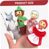 4Pcs/Set Hand Puppets for Kids, Little Red Riding Hood Hand Puppets Toy Interactive Role Playing Cartoon Puppet Theater for Kids Toddler Gifts Storytelling Puppet Show Theater for view 4