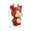 Abaodam Creative Deer Piggy Bank Cartoon Coin Money Saving Box for Plastic Cute Animal Shape Holder Accepts All Coins Birthday Gift for Boys and Coffee Color view 2