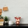Abaodam Creative Deer Piggy Bank Cartoon Coin Money Saving Box for Plastic Cute Animal Shape Holder Accepts All Coins Birthday Gift for Boys and Coffee Color view 4