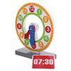 Vaguelly Wooden Educational Clock for Learning Teaching Prop with Dial Promote Hand-Eye Coordination Logical Thinking Early Childhood Development view 1