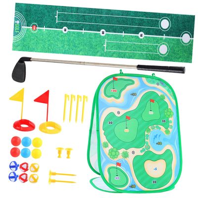 BESPORTBLE Golf Set Portable Golf Game Mat for Outdoor Indoor Playset with Throwing and Hitting Fun Sports Practice Kit for Boys