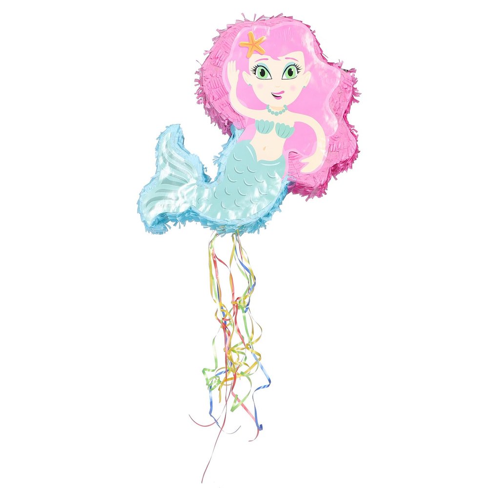 Alipis Mermaid Pinata for Birthday Party Smashable Paper Pinata Filled with Candy and Small Under Sea Party Favor for Boys Celebration