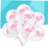 HAKIDZEL 12Pcs Flamingo Latex Balloons Rubber Party Balloons for Birthday Wedding Decorations Reusable Flamingo Pattern Favors view 4