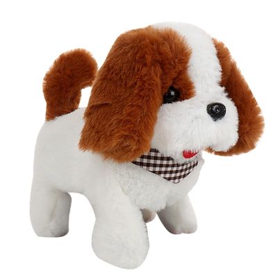 Abaodam Electronic Interactive Plush Dog Toy Soft Puppy Electronic Walking and Barking Puppy Animal Toy Electric Plush Pet for Kids Toddlers Boys Girls