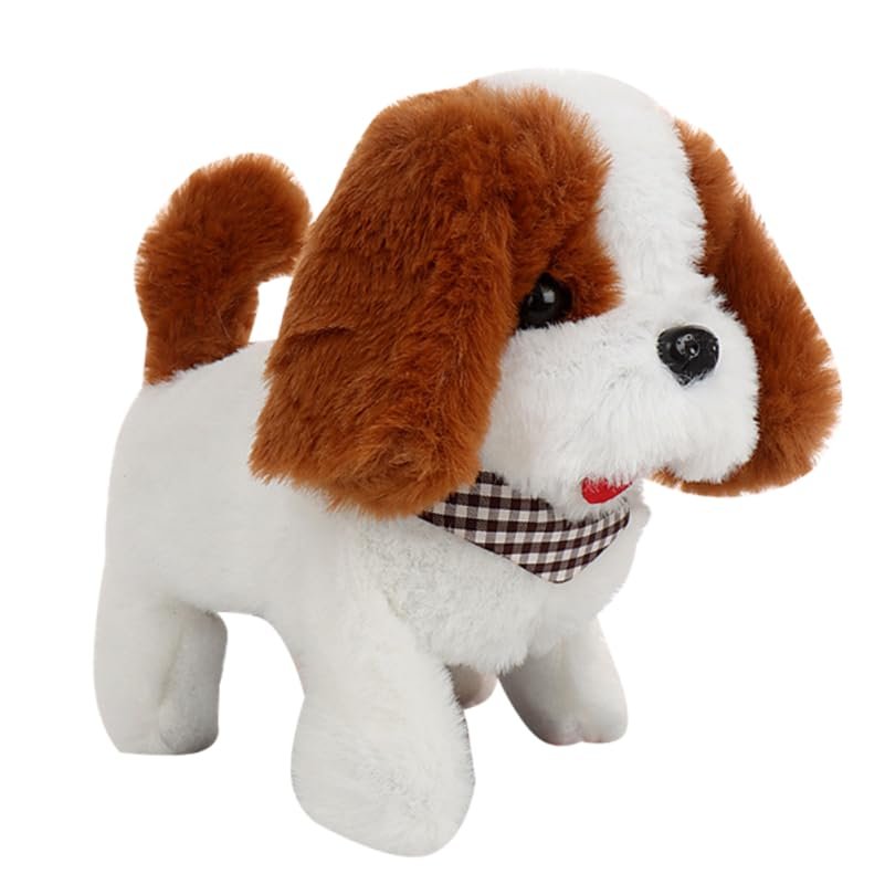 Abaodam Electronic Interactive Plush Dog Toy Soft Puppy Electronic Walking and Barking Puppy Animal Toy Electric Plush Pet for Kids Toddlers Boys Girls