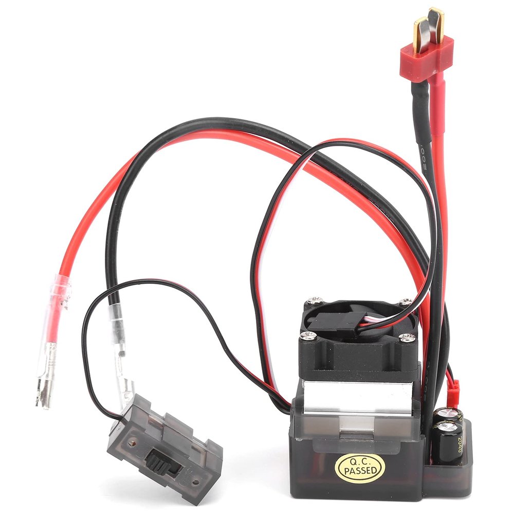 320A Two Way Bed ESC with Brake, Voltage Ver ESC for RC Cars and Boats, 320 TD 005 T Plug with Fan, Exal ful UBEC Function, Supports Ni MH