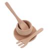 Beaupretty Montessori Wooden Kitchen Set for Realistic Cooking Utensils and Tableware Pretend Play Fork Spoon Educational for Roleplaying Restaurant Supermarket view 1