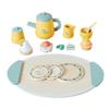 Uonlytech Wooden Tea Set for Pretend Play Afternoon Tea Party Set with Teapot Teacups for Imaginative Play and Tiny House Decor view 1