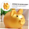 Beaupretty Large Gold Piggy Bank Decorative Money Pot for Desktop Saving Jar Creative Coin Collector Gift for Boys Develop Money-Saving Habits and Ornament view 3
