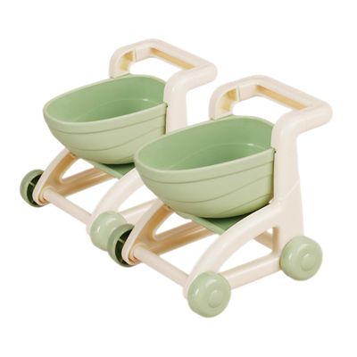 Gogogmee 2pcs Mini Shopping Cart for Ages Small Supermarket Cart Simulation Grocery Pretend Play Indoor for Boys