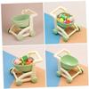 Gogogmee 2pcs Mini Shopping Cart for Ages Small Supermarket Cart Simulation Grocery Pretend Play Indoor for Boys view 2