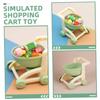 Gogogmee 2pcs Mini Shopping Cart for Ages Small Supermarket Cart Simulation Grocery Pretend Play Indoor for Boys view 3