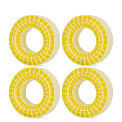 Rc Accessories For SCX10 For Capra For Wraith 1/10 4PCS Waterproof 2.2" Silicone Rubber Insert Foam 125x45mm RC Crawler Car Upgrade Parts(Yellow)
