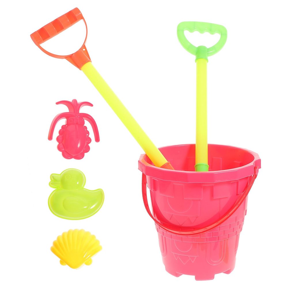 Yardwe Sand Set Outdoor Beach Buckets and Shovels for Sand-Excavating with Smooth Edges Lightweight Random Colors Random Color