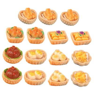 BESPORTBLE 15Pcs Miniature Food Models Realistic Pretend Food Play for Dollhouse Kitchen Mixed Styles for Creative Micro Landscape and Photography Accessories
