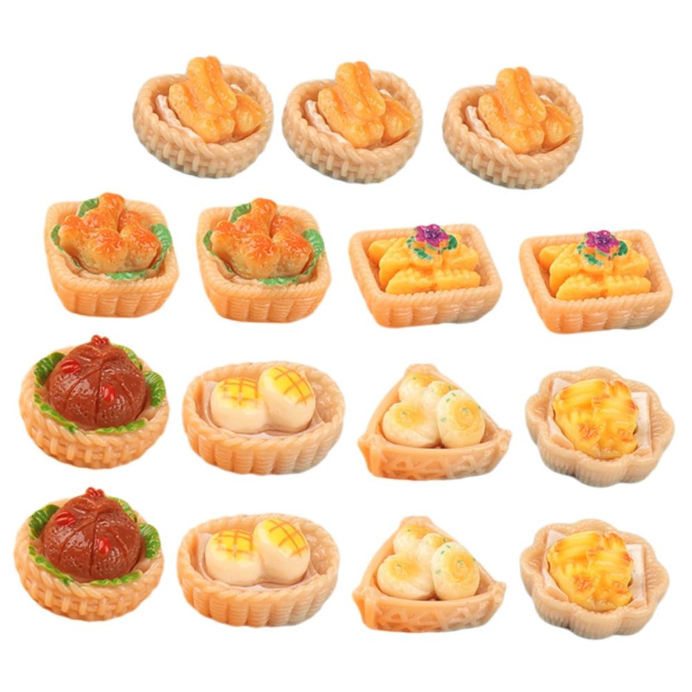 BESPORTBLE 15Pcs Miniature Food Models Realistic Pretend Food Play for Dollhouse Kitchen Mixed Styles for Creative Micro Landscape and Photography Accessories