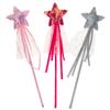 LALADEFIEE 3Pcs Star Fairy Wand for Lightweight Party Prop with Tassel Design for Halloween Cosplay Birthday Concerts view 1