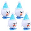 FELTECHELECTR 4pcs Christmas Wind-up Snowman for Blue Clockwork Playthings Safe Party Favors Cute Moving for Boys view 1