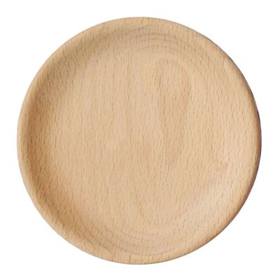 SUPVOX Smooth Wooden Plate for Kindergarten Preschool Educational Kitchen Play Safe Edges Sturdy Beech Wood Cooking Accessory