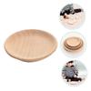 SUPVOX Smooth Wooden Plate for Kindergarten Preschool Educational Kitchen Play Safe Edges Sturdy Beech Wood Cooking Accessory view 3