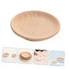 SUPVOX Smooth Wooden Plate for Kindergarten Preschool Educational Kitchen Play Safe Edges Sturdy Beech Wood Cooking Accessory view 4