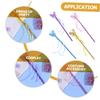 BESPORTBLE 4Pcs Shining Fairy Wands Glitter Butterfly Stick for Party Props Cosplay Accessories Birthday Classroom Crafts Purple Pink Blue Gold view 3