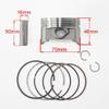 70mm Bore Piston Kit Assembly Compatible with CG250CC Water Cooled Engines view 3