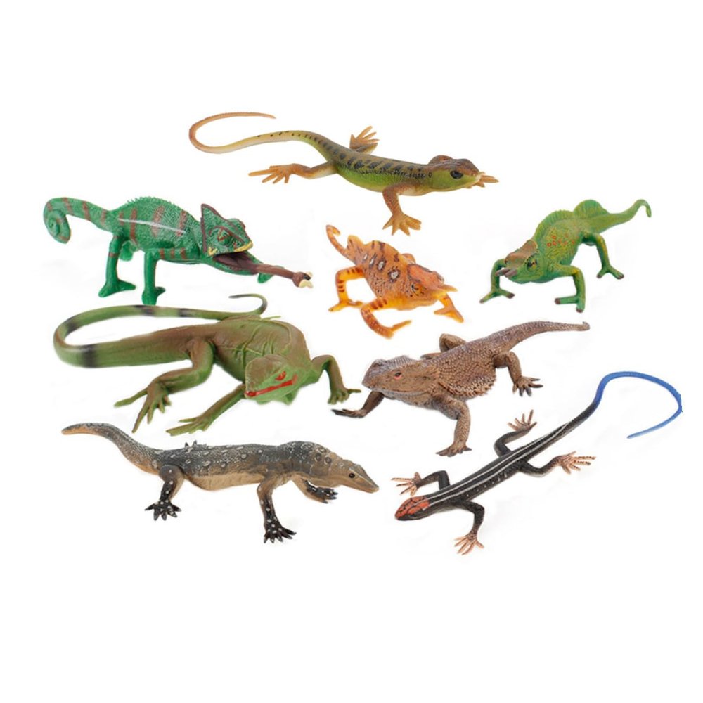 Abaodam Realistic Chameleon Lizard Model for Educational with Fine Craftsmanship Cognitive Learning Animal Figurines for Boys and Home and Garden Decoration