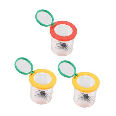 BESPORTBLE 3pcs Plastic Viewer Cage for Outdoor Nature Exploration Insect Observation Jar with Lid for Bug Catching Teaching Apparatus for Boys and Camping