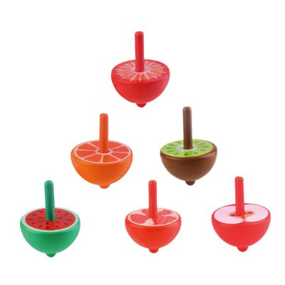 Abaodam 6pcs Wooden Gyro for Creative Spinning Tops Playthings Gyro for Boys and Traditional Hand-Spun Tops