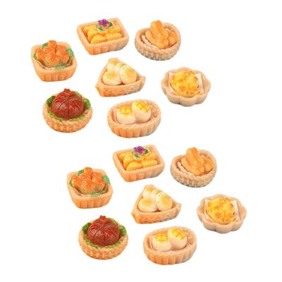 BESPORTBLE 15Pcs Miniature Food Model for Doll House Kitchen Decoration Realistic Pretend Play Food with Bright Colors Mixed Style Craft Kit and Collectibles