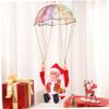 Christmas Toys Parachute Santa Electric Cute Cartoon Hanging Tumbling Santa Claus Decor with Music Christmas Decorations for Home Party for Kids view 4