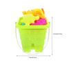 Abaodam Bright Color Sand Beach Pail Shovel Kit for Outdoor Summer Digging Water Play Large Round Castle Bucket with Ergonomic Handle Travel-Friendly Beach for Boys view 2