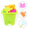 Abaodam Bright Color Sand Beach Pail Shovel Kit for Outdoor Summer Digging Water Play Large Round Castle Bucket with Ergonomic Handle Travel-Friendly Beach for Boys view 3