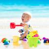 Abaodam Bright Color Sand Beach Pail Shovel Kit for Outdoor Summer Digging Water Play Large Round Castle Bucket with Ergonomic Handle Travel-Friendly Beach for Boys view 4