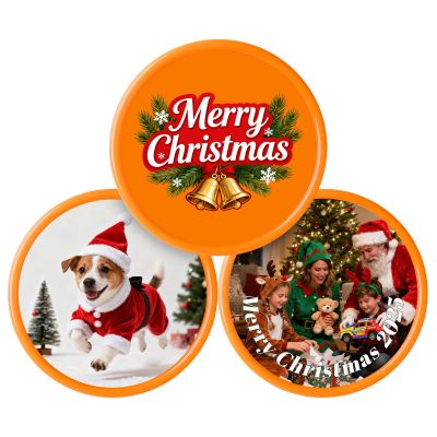 100-500PCS Custom Plastic Poker Chips with Logo & Image Multiple Colors Personalized Casino Chips Double Sided Printed Poker Chips Customizable for Bar Tokens, Custom Ball Makers Golf (Orange)