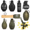 8Pcs Toy Hand Grenade for Tactical Game with 50 Round Ammo Model Battle Fake Grenade Toys for Outdoor Sport Role Play Prop Game,14+ and Adults view 1