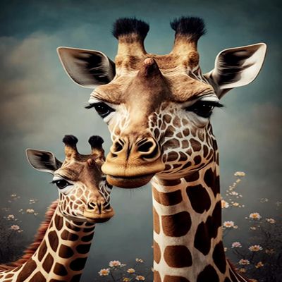 1000 Piece Giraffe Cheeks Wooden Jigsaw Puzzle Challenging and Fun Activity Interesting and Warm Art Adult Puzzles Modern Home Decor Ideal Gift 29.5x19.7 Inch