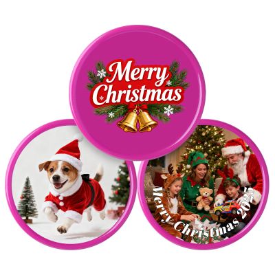 100-500PCS Custom Plastic Poker Chips with Logo & Image Multiple Colors Personalized Casino Chips Double Sided Printed Poker Chips Customizable for Bar Tokens, Custom Ball Makers Golf (Rose Red)