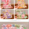 (12 Pcs) Super Cute Lovely Warm Autumn Winter Spring Theme Kid's Hairpin Flower Floral Bear Bowknot Hair Clips Hair Decoration Women Girls Salon Hairstyle Hairdressing Grip -Brown view 2