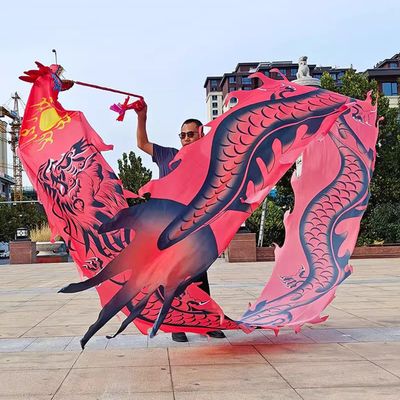 3D Dragon Head Juggling Poi Spinning Toys for Fitness & Flow Performance, Includes Carry Bag