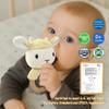 JUSTQUNSEEN Sheep Baby Rattle for Newborn Plush Rings Crochet Lamb Teether Toy Wood Handle Textured Sensory Grip Fine Motor Skills Teething Toy Cute Farm Animal Plush Stuffed Stuffer Photo Prop view 2