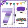 PCFING 20 Inch Number 7 Piata Purple Silver with 30 Inch Piata Stick Blindfold Confetti for Boy Girl Kids Birthday Party Decorations, Anniversary Celebration, Fiesta view 2