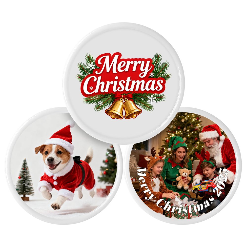 100-500PCS Custom Plastic Poker Chips with Logo & Image Multiple Colors Personalized Casino Chips Double Sided Printed Poker Chips Customizable for Bar Tokens, Custom Ball Makers Golf (White)