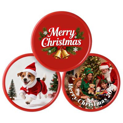 100-500PCS Custom Plastic Poker Chips with Logo & Image Multiple Colors Personalized Casino Chips Double Sided Printed Poker Chips Customizable for Bar Tokens, Custom Ball Makers Golf (Red)