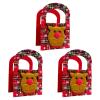 LEIQI Christmas Reindeer Cartoon Hand Bag with Checkered Pattern Sturdy Nonwoven Fabric for Kids Trick Or Treating Parties Sup view 1