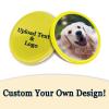 100-500PCS Custom Plastic Poker Chips with Logo & Image Multiple Colors Personalized Casino Chips Double Sided Printed Poker Chips Customizable for Bar Tokens, Custom Ball Makers Golf (Yellow) view 3