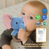JUSTQUNSEEN Elephant Baby Rattle Teething Ring Cute Jungle Animal Sensory Toy for Baby Boys Girls 0-3 Months Knitted Crochet Plush Stuffed Texture Montessori Grasping Shaker Stroller Travel Gift view 2