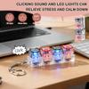2 Pcs Keyboard Fidget Toy, Fidget Keychain Keyboard with LED Lights, Cat Shape Keyboard Decompression Button Finger Clicker Toys, Button Stress Relief Fidget to Relief Stress view 3